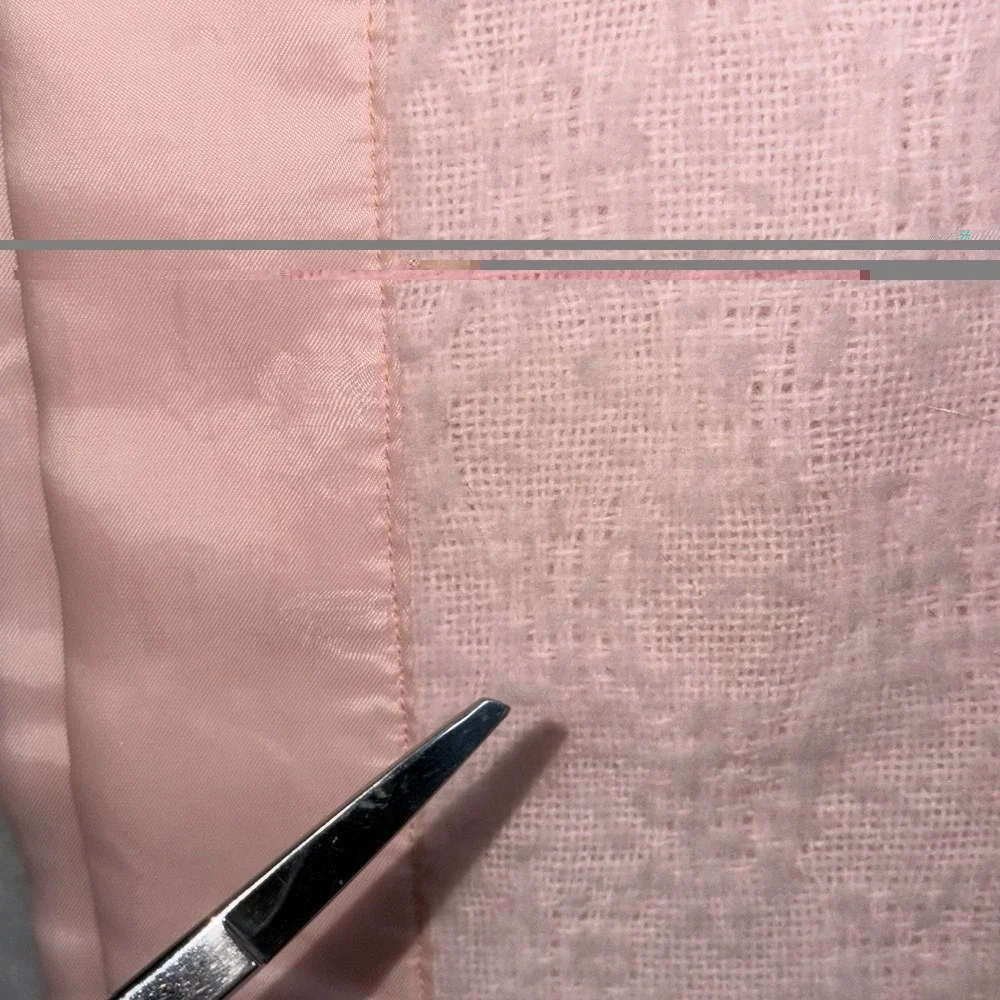 Vtg!‎ Satin Trim Baby Blanket Pink Waffle with Bow 40